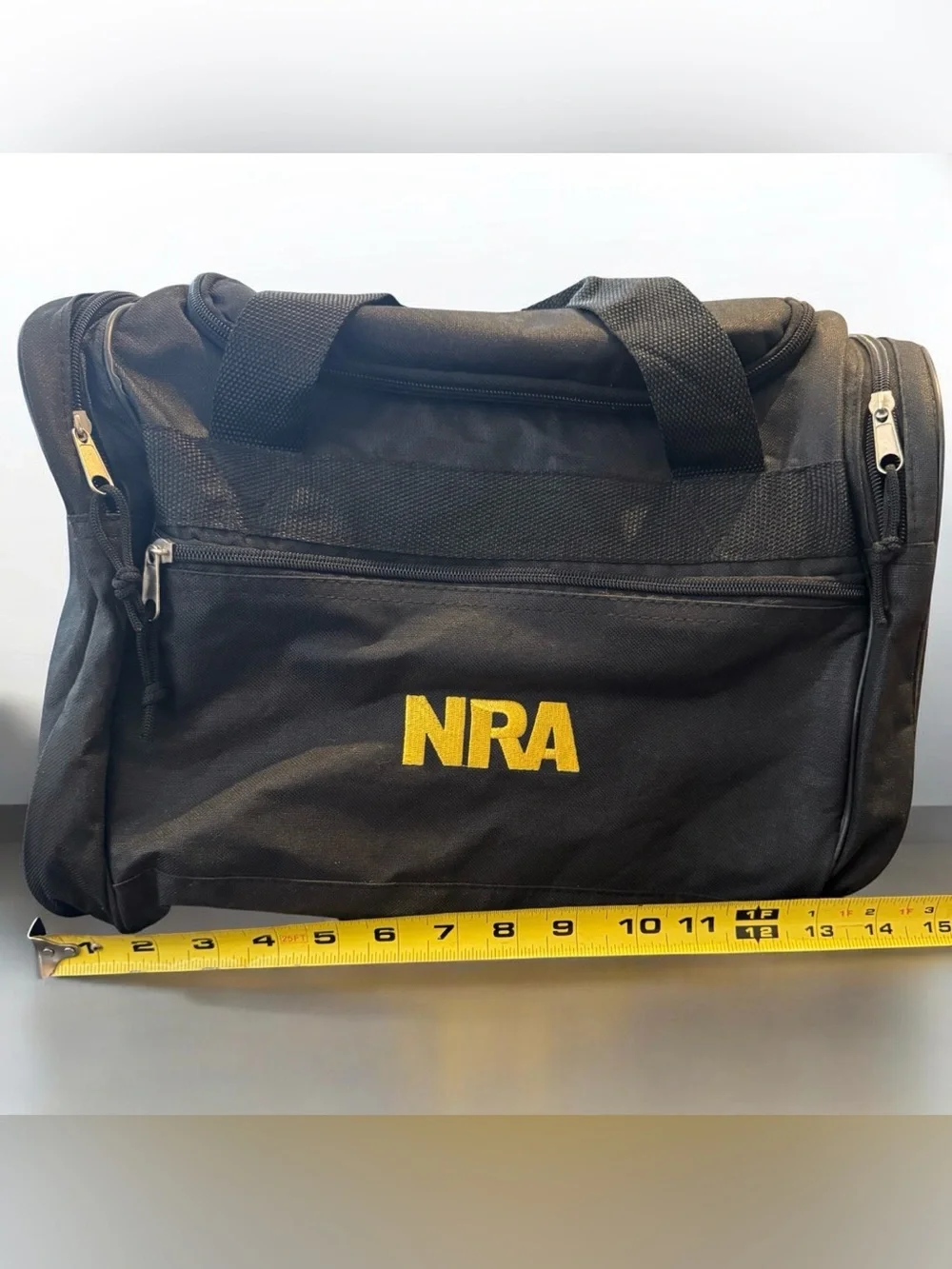 NRA Duffle Black Bag Double Handles & Adjustable Shoulder Strap
